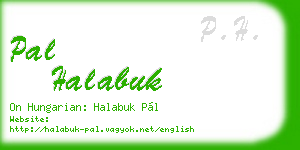 pal halabuk business card